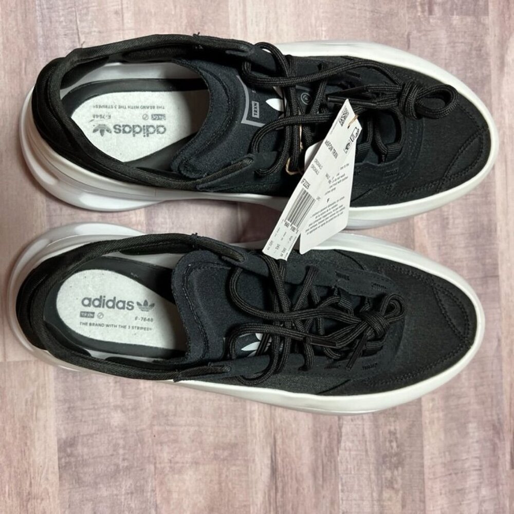 Adidas Originals AdiFOM TRXN Mens Black White Lace Up Platform Sneakers Size 8.5 - Picture 4 of 11
